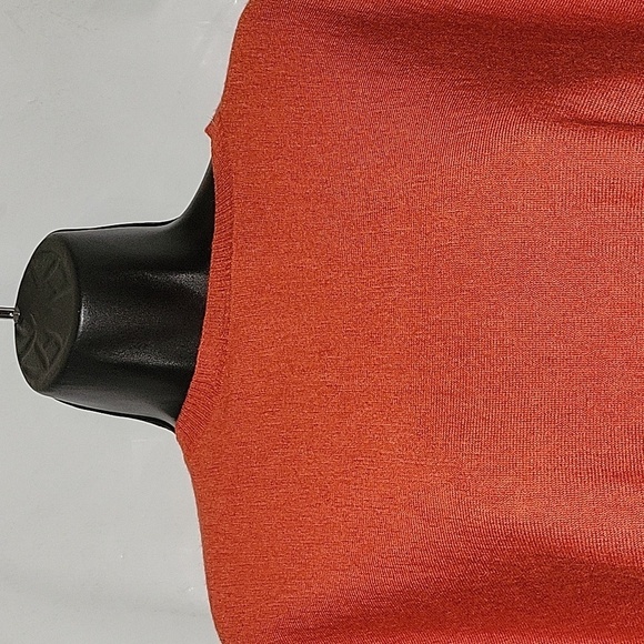 EILEEN FISHER Designer Boxy Long Sleeve Sweater Blouse Top Breathable TP Red - Picture 4 of 8